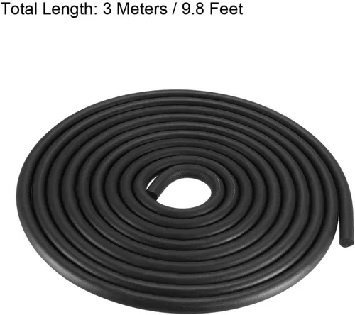 Miniatura 2 de uxcell Tira de tiempo de sello de goma de espuma 0.276 in de diámetro 9.8 ft de largo, color negro