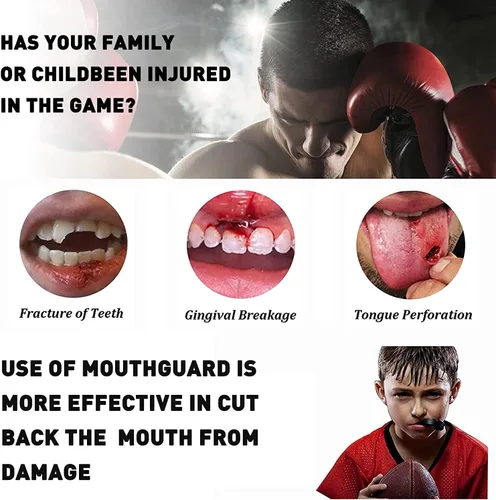 Miniatura 3 de Paquete de 3 protectores bucales para niños y jóvenes, protectores bucales para boquilla para niños y jóvenes, para MMA, boxeo, rugby, kickboxing