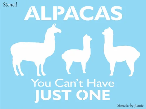 Miniatura 6 de Plantillas de Joanie Alpaca Can't Have Just One Llama Baby Farm Ranch Art Craft Farmhouse Hobby DIY Letreros reutilizables Mylar