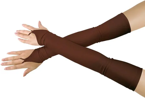 Miniatura 18 de Shinningstar Guantes largos de elastano elástico sin dedos sobre el codo para niñas y niños adultos