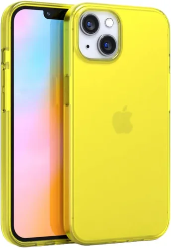 Miniatura 25 de FELONY CASE - Funda protectora transparente azul neón para iPhone 13 / iPhone 14, cubierta brillante absorbente de golpes de TPU y policarbonato
