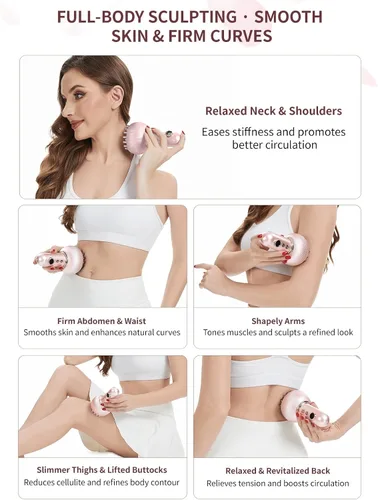Miniatura 5 de Masajeador de drenaje linfático y herramienta de masaje anticelulitis, ayuda a reducir las estrías y la celulitis, para piernas, brazos y vientre