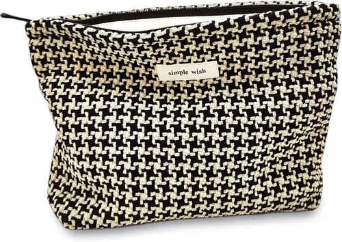 Miniatura 22 de STARDW Bolsa de maquillaje estética floral para mujeres y niñas, bolsa de aseo de viaje con cremallera de gran capacidad, bolsa organizadora