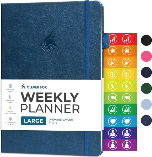 Miniatura 8 de Clever Fox Planificador – Planificador semanal y mensual sin fecha para productividad, gestión del tiempo y objetivos – Diario organizador – A5