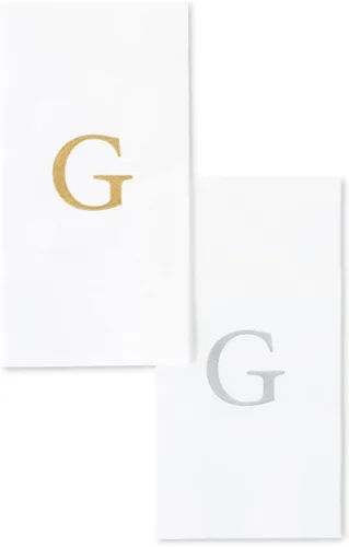 Miniatura 8 de AMERICAN HOMESTEAD - Toallas de mano desechables – Servilletas plateadas con monograma – Toallas de papel de baño similares al lino para invitados