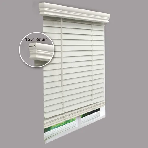 Miniatura 2 de METRO GALAXY Persianas horizontales venecianas de madera sintética de 2 pulgadas, persianas de ventana inalámbricas de montaje interior parcial, 18