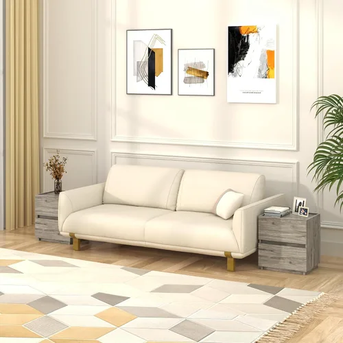 Miniatura 6 de furtble Cómoda apilable de 2 cajones, cubo de almacenamiento multiusos para dormitorio, armario de almacenamiento de estilo rústico para entrada
