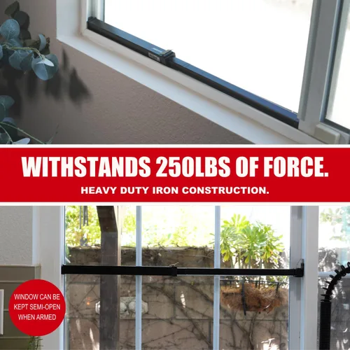 Miniatura 9 de SecurityMan Barra de seguridad para ventana, fácil de instalar para ventanas horizontales/verticales, barra de bloqueo de ventana ajustable