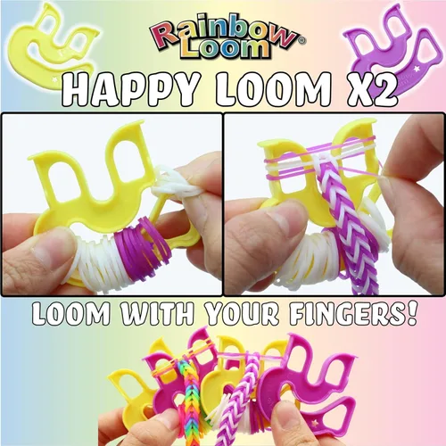 Miniatura 9 de Rainbow Loom® Treasure Box Sparkle Edition, 8,000 bandas de goma en 8 colores brillantes diferentes, y un bono de 2 telares felices, grandes