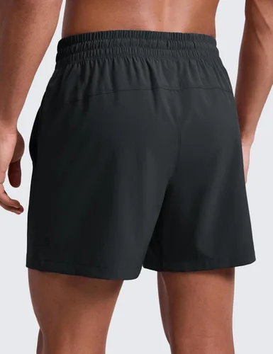 Miniatura 2 de CRZ YOGA Pantalones cortos de entrenamiento sin forro para hombre de 5 pulgadas, ligeros, de secado rápido, para correr, deportes, atletismo