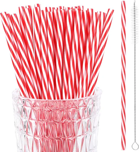 Miniatura 9 de JANYUN 30 Pieces Patriotic Plastic Straws, Red White Blue Star Straws 4th of July Drinking Straws for Beverage Milkshake Cocktail Memorial Day