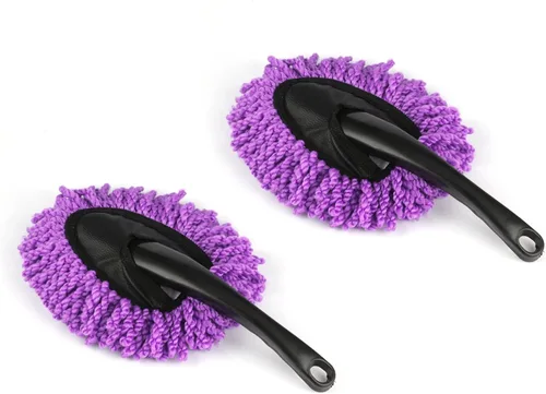 Miniatura 7 de Amiss Paquete de 2 mini cepillos de microfibra para salpicadero de automóvil, cepillo multifuncional de limpieza para automóvil, accesorios