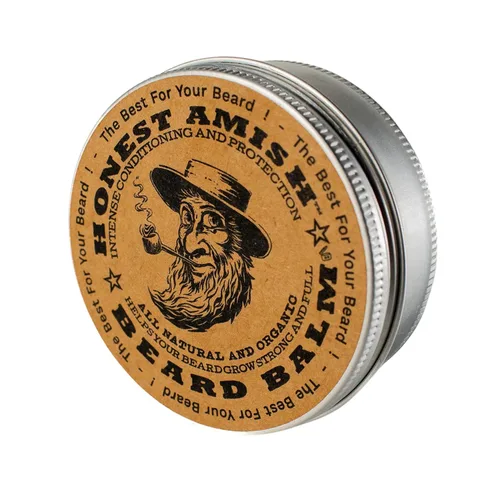 Honest Amish, Bálsamo para barba, nueva lata grande con tapa a rosca, 4 oz