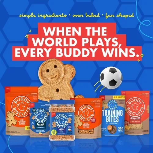 Miniatura 6 de Buddy Biscuits Caja de 14 oz. de galletas crujientes sin granos para perros hechas con pollo natural asado