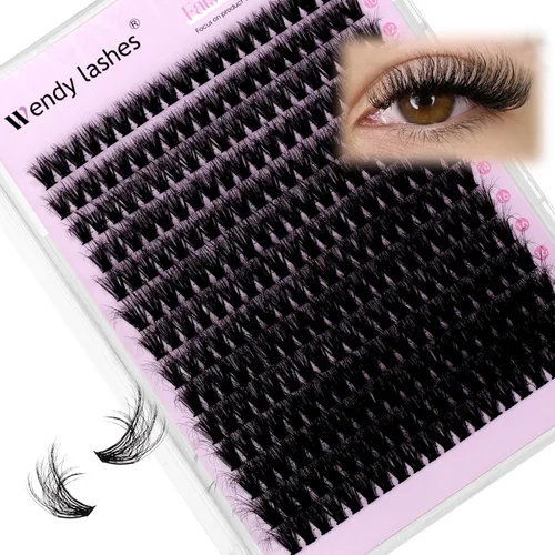 Miniatura 17 de WENDY LASHES Extensiones de pestañas onduladas con efecto 3D, extensiones de pestañas de volumen 100D de 0.394-0.709 in
