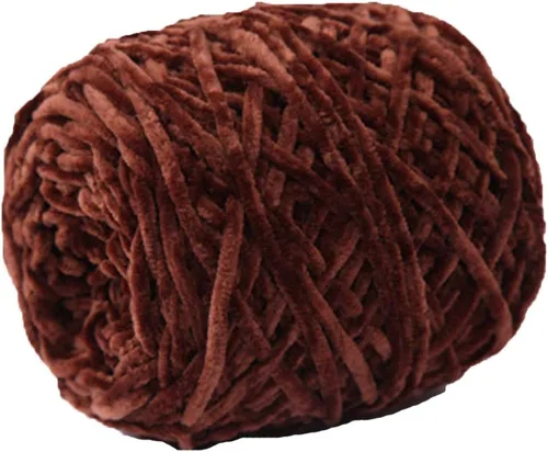 Miniatura 21 de Hilo de punto grueso negro, hilo de terciopelo de felpilla, hilo de chenilla gruesa 100% poliéster, tejido de brazo, tejido a mano, tejido