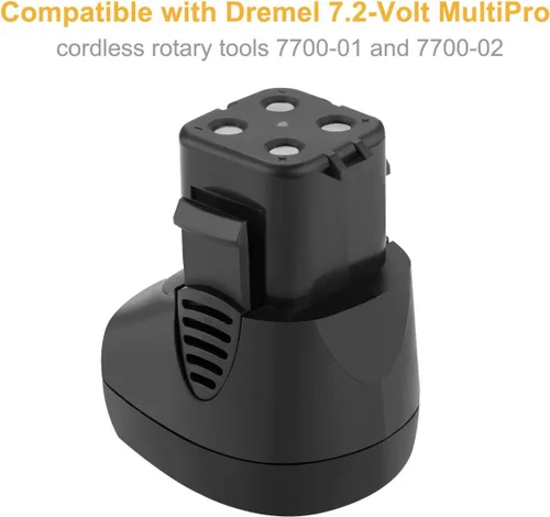 Miniatura 2 de Shentec Paquete de 2 baterías de alta capacidad de 3.5 Ah 7.2 V compatibles con Dremel 757-01 Dremel 7700-01 Dremel 7700-02, Ni-MH