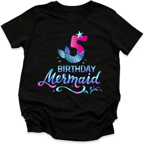 Miniatura 4 de Family Mermaid Birthday Theme T-shirt, Custom Matching Any Age B-day Party Outfits, Gift For Birthday Girl, Funny Birthday Girl Shirt, Sister