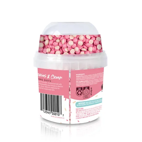 Miniatura 12 de Nad's Waxing Dots - Cuentas de cera dura de fresas y crema, fórmula sin tiras para microondas para mujeres