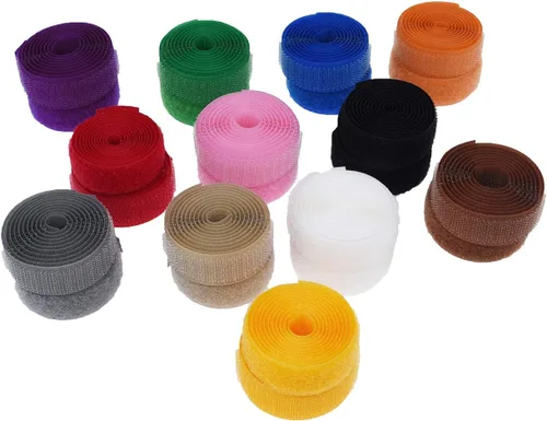 Miniatura 2 de Cinta de Gancho y Bucle para Coser de 5 Yardas, Cinta de Tela de Nailon de Sujeción sin Adhesivo para Manualidades DIY, Cinta Entrelazante