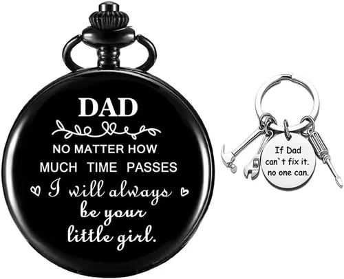Regalos para papá, reloj de bolsillo grabado, cumpleaños, aniversario, regalo significativo del día del padre para hombres