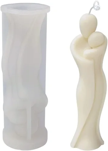 Miniatura 5 de Cestony Moldes de silicona con forma de amante en 3D para hacer velas, pilar de resina, velas de aromaterapia, cera, jabón, flores, espécimen