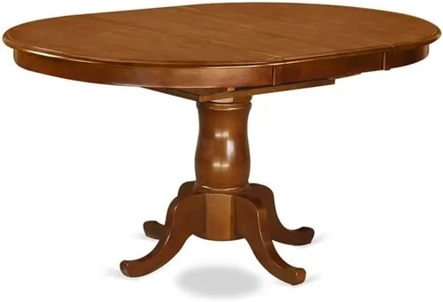 Miniatura 3 de East West Furniture POPL7-SBR-W - Juego de 7 piezas compuesto por una mesa ovalada de madera con hoja de mariposa y 6 sillas de comedor, 42 x 60