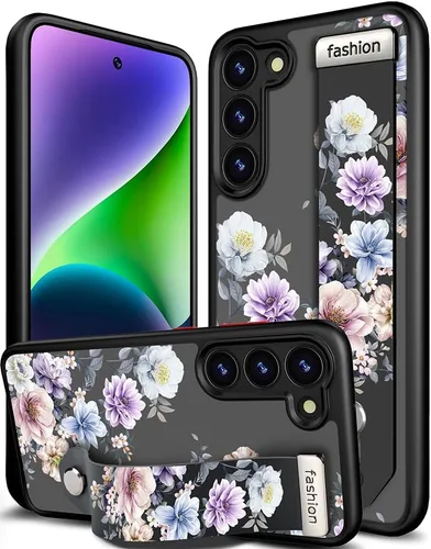 Miniatura 106 de Compatible para Samsung Galaxy S23 Funda Bonita con Correa Soporte Dedo Kickstand, Fundas de Silicona Geniales de Diseñador Funda Cover - Mariposa