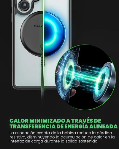 Miniatura 9 de Cargador inalámbrico magnético Qi2.2 de 25 W para Samsung Galaxy S26 Ultra, S25, S24 - Compatible con adaptador de pared MagSafe de carga rápida 2.0