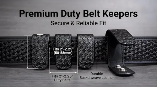 Miniatura 5 de ROCOTACTICAL Protectores de cinturón de doble presión, para cinturón de servicio de 2.25 pulgadas, paquete de 4