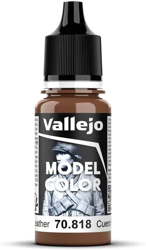 Vallejo - Pintura color rojo cuero, 0.6 fl oz Cuero rojo