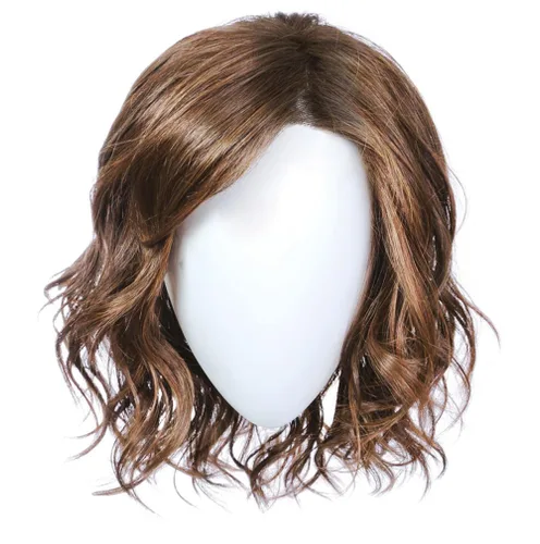 Miniatura 10 de Raquel Welch - Peluca estilo Bob de la editora en capas hasta el hombro por Hairuwear, tamaño de gorra grande, castaño iluminado por el sol RL10/12