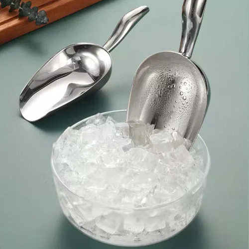 Miniatura 2 de Cuchara de hielo de acero inoxidable, mini cuchara para congelador, resistente, apta para lavavajillas, 5 onzas