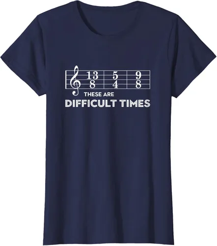 Miniatura 31 de Musician - Camiseta con texto en inglés "These are Difficult Times", talla S