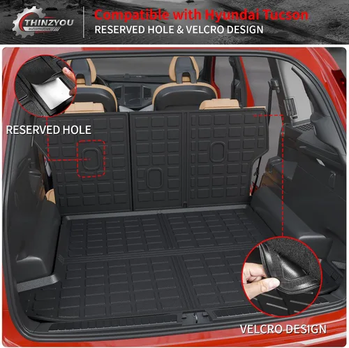 Miniatura 7 de Alfombrillas compatibles con Toyota 4 Runner 2013-2024, 7 asientos, forro de carga, forro para maletero, protectores para asiento trasero