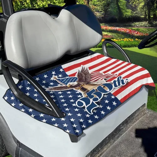 Miniatura 6 de Fundas de asiento de carrito de golf, toalla de manta de asiento de carrito de golf, cubierta de asiento de carrito de golf para asientos de 2