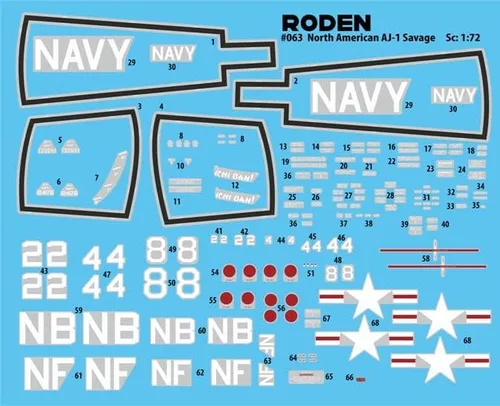 Miniatura 2 de Roden 063-1/72 - North American AJ-1 Savage, kit de modelo de plástico a escala