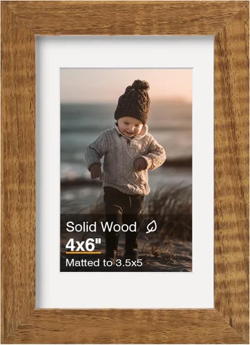 Miniatura 107 de KINLINK 3.5x5 Picture Frame, Ash Black Solid Wood Frame with Plexiglass for Table Top and Wall Mounting, Photo Frame for Horizontal or Vertical