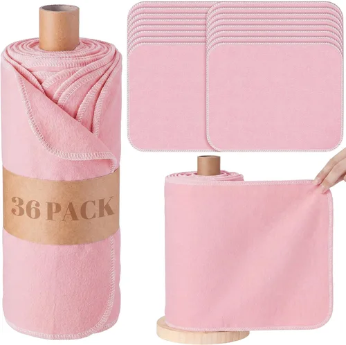 Miniatura 16 de Paquete de 36 paños de limpieza reutilizables de algodón lavables de flores brillantes para el hogar (color nitid)