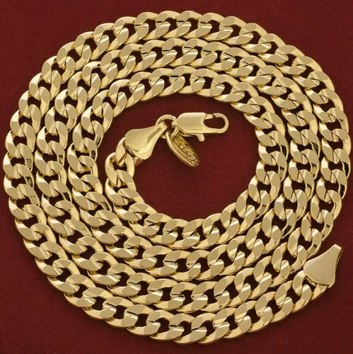 Miniatura 8 de LIFETIME JEWELRY Collar de cadena de eslabones cubanos chapado en oro de 24 quilates para hombres y mujeres (0.236 in y 0.374 in)