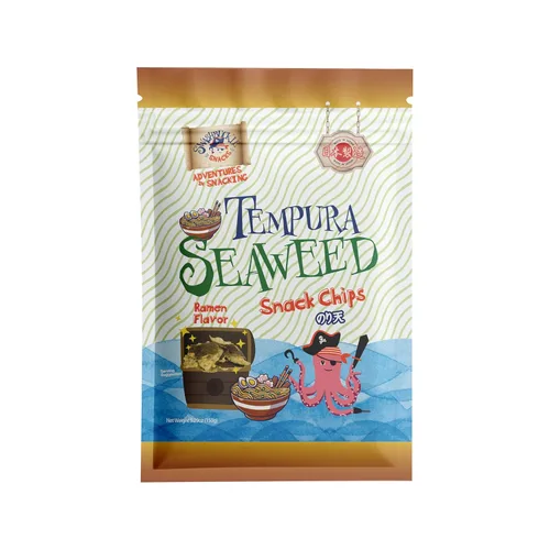 Miniatura 25 de Swashbuckle Snacks Chips de Calamar Crujientes con Sabor a Queso Tempura 5.29oz (150g), Hecho en Japón, Otsumami