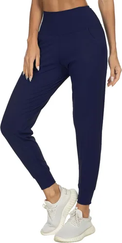 Miniatura 4 de Kcutteyg - Pantalones deportivos de cintura alta con bolsillos para mujer, pantalones deportivos suaves para descanso, correr y entrenamiento