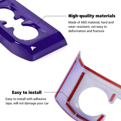 Miniatura 5 de Voodonala Soporte para taza de agua para asiento trasero, accesorios de decoración interior para Ford F150 2021 (2 unidades/juego, morado)
