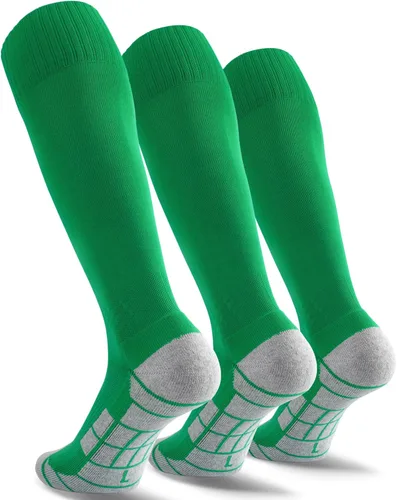 Miniatura 13 de CWVLC - Calcetines de fútbol (1/3/5 pares) calcetines altos hasta la rodilla, para deportes de equipo, para adultos, jóvenes y niños