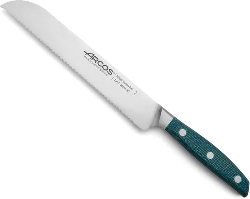 Miniatura 6 de Arcos Cuchillo de chef forjado de acero inoxidable tamaño 10 pulgadas. Mango profesional de micarta y borde especial de seda y hoja plateada 9.843