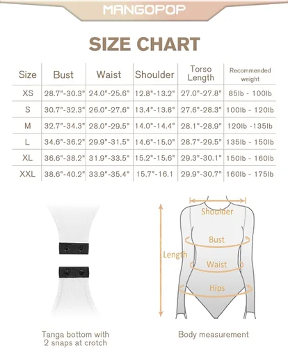 Miniatura 5 de MANGOPOP Double Lined Bodysuit Women Long Sleeve Scoop Neck Bodysuit Basic Shirts Tops