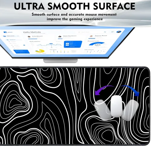 Miniatura 7 de XXXL - Alfombrilla de mouse para juegos, alfombrilla de mouse grande para escritorio, alfombrilla de mouse extendida, con base de goma