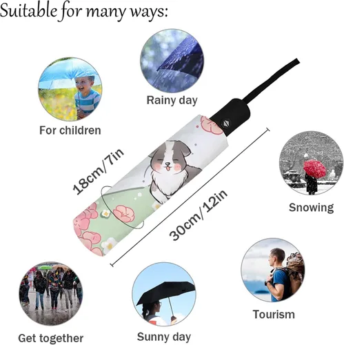 Miniatura 2 de DHDM Parasol Umbrella for Outdoor Automatic Eight Strands Rain Umbrella Adults Shade Umbrellas