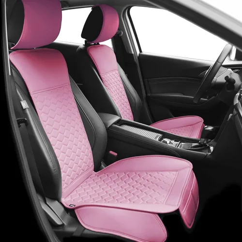 Miniatura 12 de Elantrip - 2 fundas para el asiento delantero del automóvil, protector de cuero para el asiento del automóvil, protector acolchado, antideslizante e