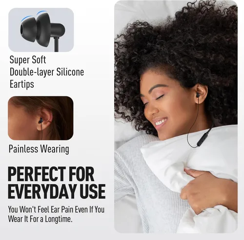 Miniatura 2 de Hearprotek - Auriculares inalámbricos, Bluetooth 5.4, suaves y ligeros, intrauriculares para dormir, con más de 25 horas de reproducción, ideales
